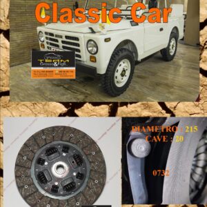 Disco Frizione Organico  FIAT CAMPAGNOLA 1107  dal 1974 >       diametro 215 cave 20  - NUOVA PRODUZIONE 100% MADE IN ITALY - 0732