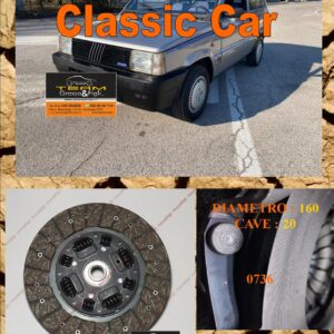 Disco Frizione Organico  FIAT PANDA 750 SOLO DIAMETRO 160       diametro 160 cave 20  - NUOVA PRODUZIONE 100% MADE IN ITALY - 0736