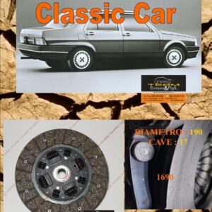 Disco Frizione Organico  FIAT REGATA 1.5 75 - + 75 ie + 85 Super  dal 1983 al 1989       diametro 190 cave 17  - NUOVA PRODUZIONE 100% MADE IN ITALY - 2717
