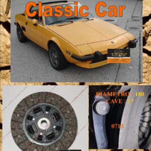 Disco Frizione Organico  FIAT X 1/9 1.3 fino al 1974     diametro 180 cave 17  - NUOVA PRODUZIONE 100% MADE IN ITALY - 0713