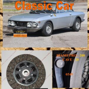 Disco Frizione Organico  LANCIA FULVIA 1.6 HF     diametro 200 cave 20  - NUOVA PRODUZIONE 100% MADE IN ITALY - 0549