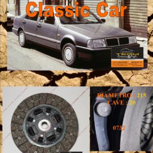 Disco Frizione Organico  LANCIA THEMA 2.0 ie + 2.0 16V ie  dal 1984 > 1994      diametro 215 cave 20  - NUOVA PRODUZIONE 100% MADE IN ITALY - 0732