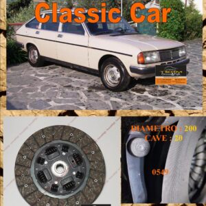 Disco Frizione Organico  LANCIA TREVI 1.6 dal 1980 > 1985     diametro 200 cave 20  - NUOVA PRODUZIONE 100% MADE IN ITALY - 0549