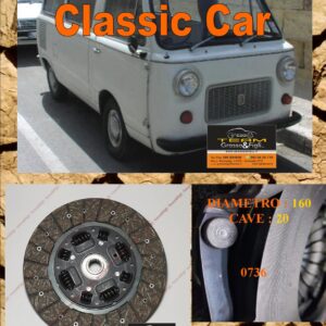 Disco Frizione Organico  FIAT 850 T e VAN      diametro 160 cave 20  - NUOVA PRODUZIONE 100% MADE IN ITALY - 0736