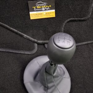 Pomello Leva Cambio Marce + Cuffia Specifico per Fiat Panda 169 II     dal 2003 > 2011    Manuale a 5 Velocità Gear Shift Knob + Cuffietta colore Grigio 6930031