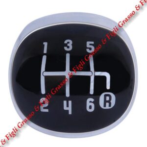 SOLO VETRINO DI RICAMBIO PER Pomello Leva Cambio Marce Fiat 500 L    dal 2012 > 2017  Manuale a 6 Velocità Gear Shift Knob retromarcia in basso a destra  6930514