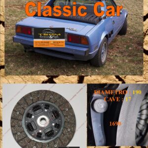 Disco Frizione Organico  FIAT X 1/9  1.5   dal 1978 al 1982   diametro 190 cave 17  - NUOVA PRODUZIONE 100% MADE IN ITALY - 2717