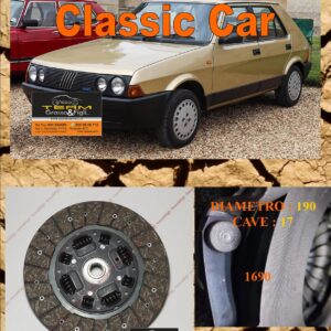 Disco Frizione Organico  FIAT RITMO 2 - 1.5 75cv + 1.5 85cv    dal 1985 al 1988       diametro 190 cave 17  - NUOVA PRODUZIONE 100% MADE IN ITALY - 2717