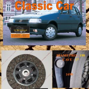 Disco Frizione Organico  FIAT UNO 75 -  1.5 ie    dal 1985 al 1993   diametro 190 cave 17  - NUOVA PRODUZIONE 100% MADE IN ITALY - 2717