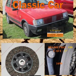 Disco Frizione Organico FIAT UNO TURBO ie - 1.3 fino a telario ->71303871.3 dal 1985 al 1989 diametro 190 cave 17 - NUOVA PRODUZIONE 100% MADE IN ITALY - 2717